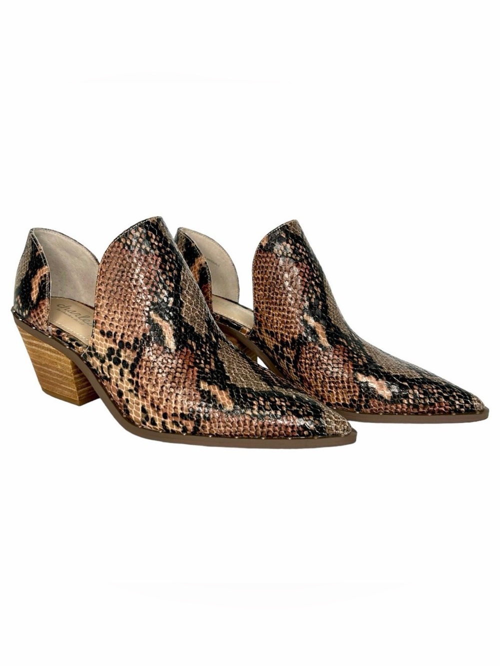 ✨Charles by Charles David | Parson Cut Out Ankle Bootie in Brown Snake | Sz 7